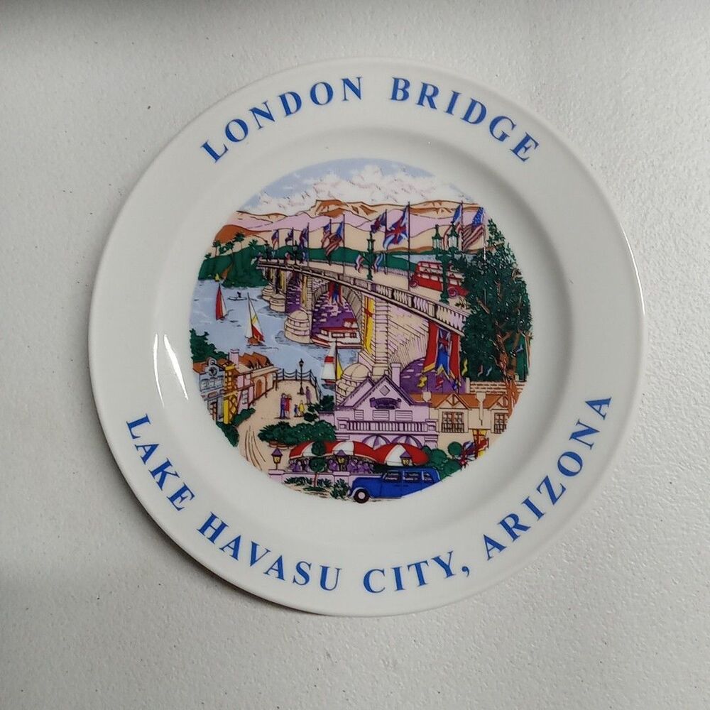 Vintage Collector's Plate Of London Bridge Lake Havasu, Arizona